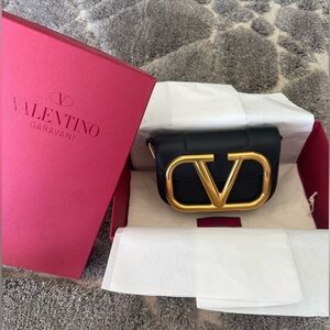 Valentino Garavani Supervee Shoulder Bag Calfskin Leather